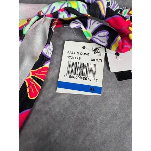 Salt + Cove Junior Side Tie Floral Print Swim Bottom Separates Juniors BHFO 7057 - Picture 3 of 6